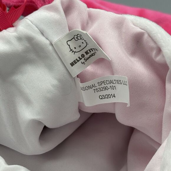 2014 Sanrio Pink Hello Kitty Soft Plush Christmas Stocking Embroidered 18" L - Picture 6 of 7